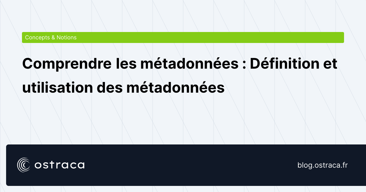 Comprendre les métadonnées Définition et utilisation des métadonnées
